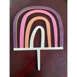 Boho rainbow cake‎ topper